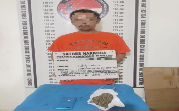 Residivis Narkoba Ditangkap Lagi, Polisi Sita 88 Gram Ganja di Siantar