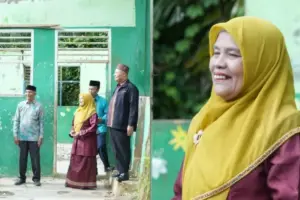 viral, guru di tapsel ikhlaskan 7.500 meter tanah demi sekolah baru