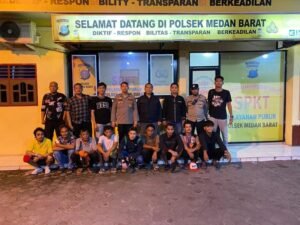 viral di medsos, polisi tertibkan 9 jukir liar di kawasan merak jingga medan