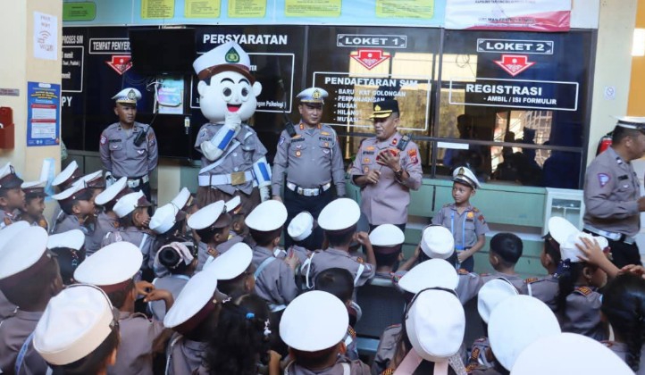 Polres Tanjungbalai Ajarkan Anak Usia Dini Tertib Berlalu Lintas