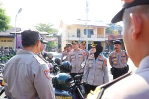 kapolres tebing tinggi gelar pemeriksaan kendaraan dinas