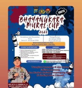 dari tembok jadi seni, polres labusel adakan lomba mural 2026