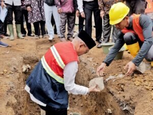 warga wakafkan tanah, pembangunan masjid ilham sigundaba dimulai