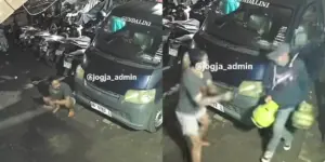 viral! warga yogyakarta pergoki maling gas melon, pelaku kabur usai dipukul stik golf