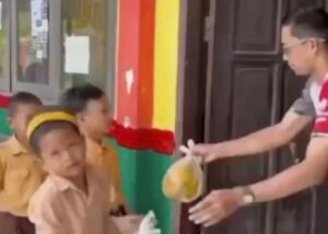 viral, siswa sd di kaltim bawa pulang “menu aneh” mbg