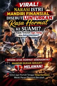 viral! narasi istri mandiri finansial disebut lunturkan rasa hormat ke suami, publik terbelah