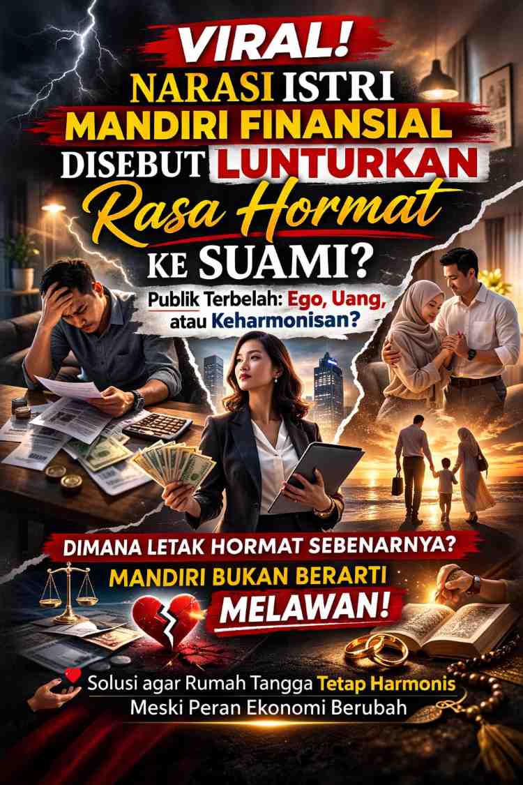 Viral! Narasi Istri Mandiri Finansial Disebut Lunturkan Rasa Hormat ke Suami, Publik Terbelah
