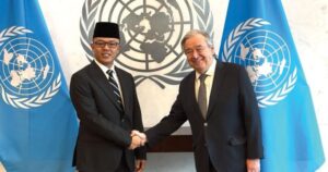 menlu ri–sekjen pbb bahas perdamaian palestina