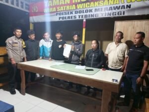 heboh perkelahian remaja di dolok merawan, polsek dan perangkat desa fasilitasi mediasi damai