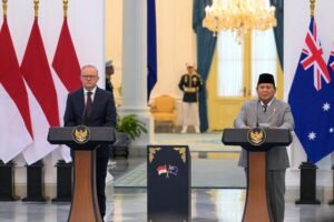 albanese di jakarta, bahas stabilitas kawasan dengan prabowo