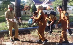 dorong lingkungan kerja bersih, pemkab simalungun gelar kerja bakti