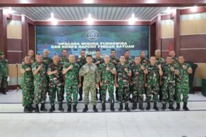 dandim asahan pimpin wisuda purnawira dan korps raport