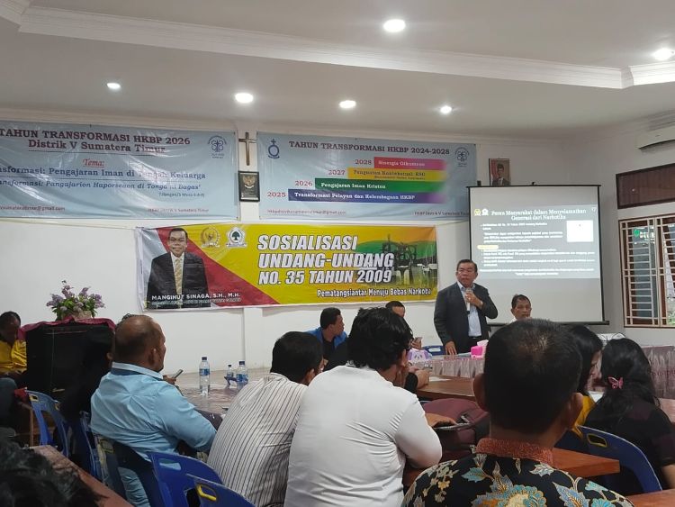 Mangihut Sinaga Sosialisasikan UU Narkotika di Pematangsiantar, Ajak Pemuda Perangi Narkoba