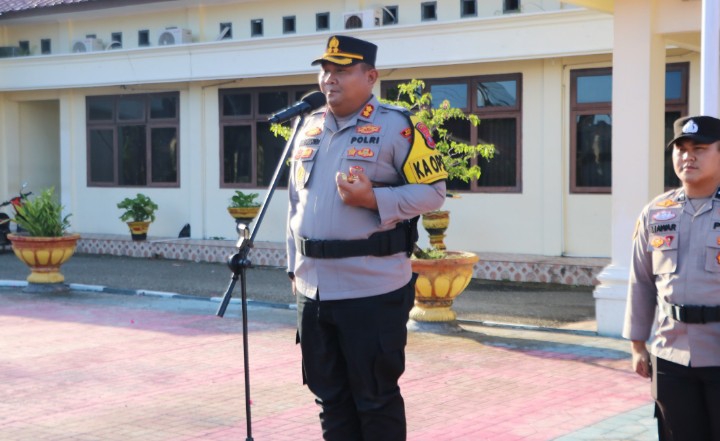 Polres Nias Selatan Gelar Apel Kesiapan Pengamanan Takbiran dan Salat Id