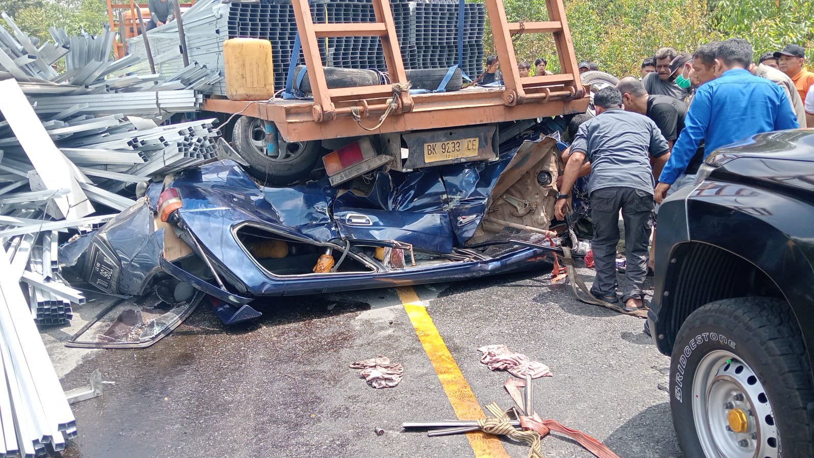 tragedi truk gagal nanjak tewaskan 3 orang terjadi saat kunjungan kapolda sumut di parapat