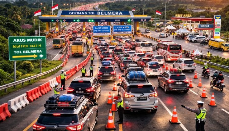 jasa marga antisipasi lonjakan mudik di tol belmera dan mktt