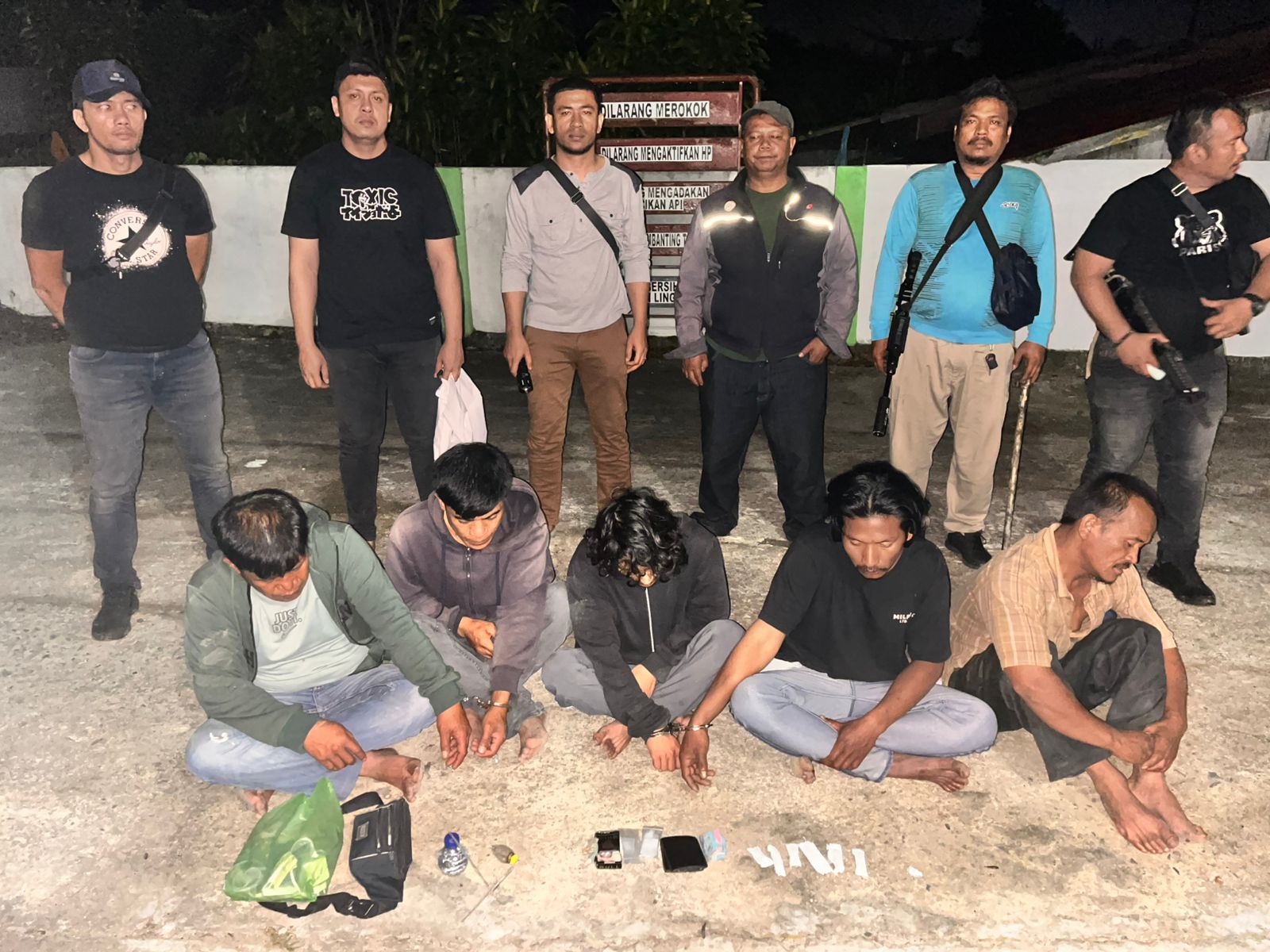 Polres Simalungun Ringkus Komplotan Narkoba di Eks SPBU Saribu Dolok, 5 Tersangka Dibekuk