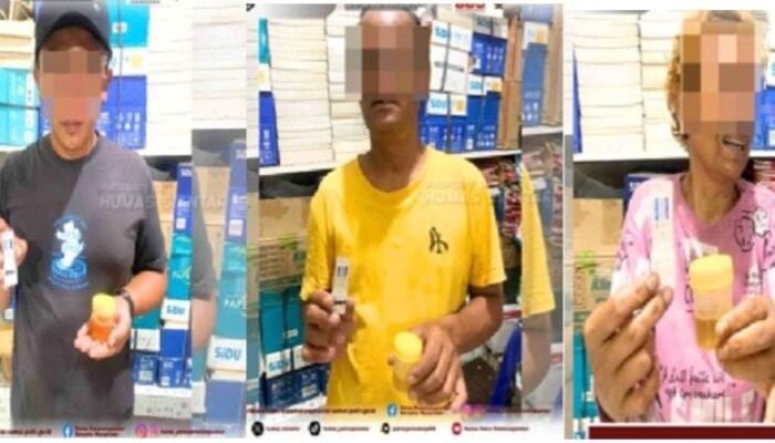 digerebek sore hari di siantar barat, tiga orang positif sabu langsung diamankan