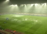 laga psbs biak vs malut united ditunda karena lapangan tergenang air