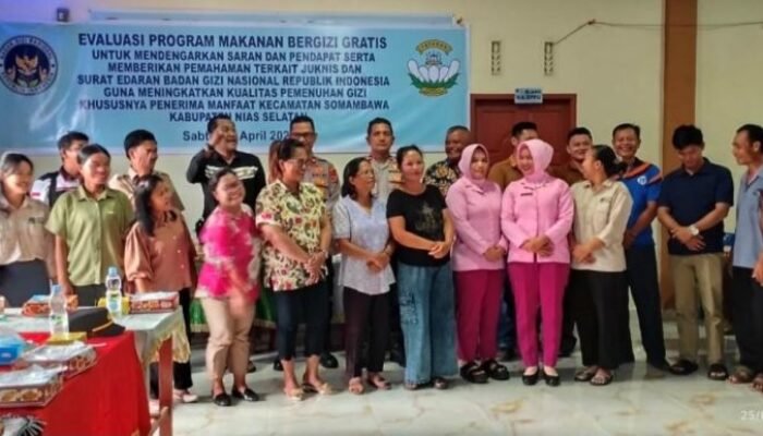 evaluasi di somambawa, program  mbg dinilai efektif tingkatkan gizi siswa nias selatan