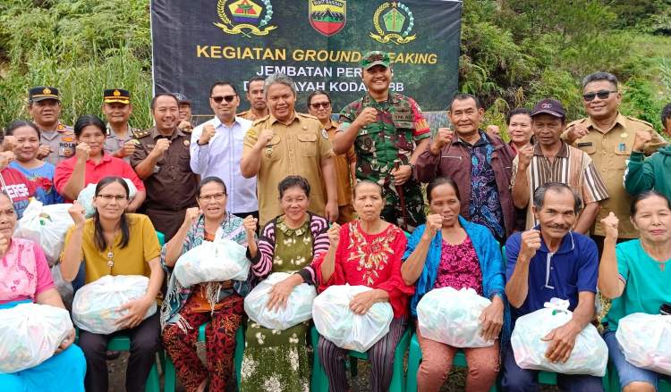 Groundbreaking Jembatan Sitakka, Pemkab Taput dan TNI Bersinergi Bangun Infrastruktur Desa
