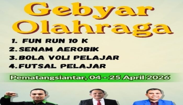 gebyar olahraga 2026 pematangsiantar siap digelar, fun run hingga turnamen voli