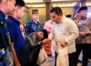 halal bihalal di medan, wali kota siantar serahkan 500 paket sembako untuk anak yatim