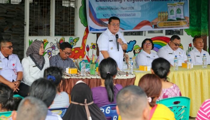 wali kota siantar luncurkan bantuan pangan 2026, puluhan ribu warga jadi penerima