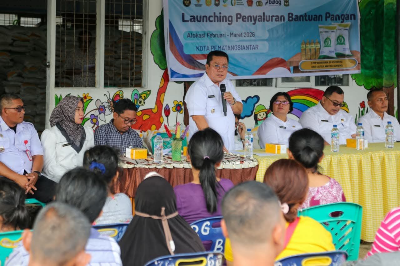 wali kota siantar luncurkan bantuan pangan 2026, puluhan ribu warga jadi penerima