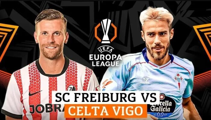 freiburg hajar celta vigo 3-0 di leg pertama, grifo bersinar dan beste jadi bintang