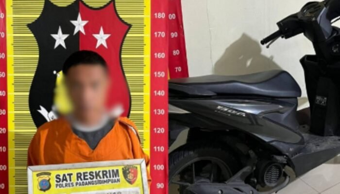terekam cctv, tersangka curanmor di sidimpuan dibekuk polisi dalam 48 jam