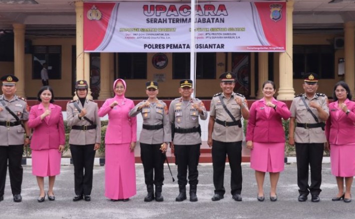 Kapolres Siantar Pimpin Sertijab Dua Kapolsek