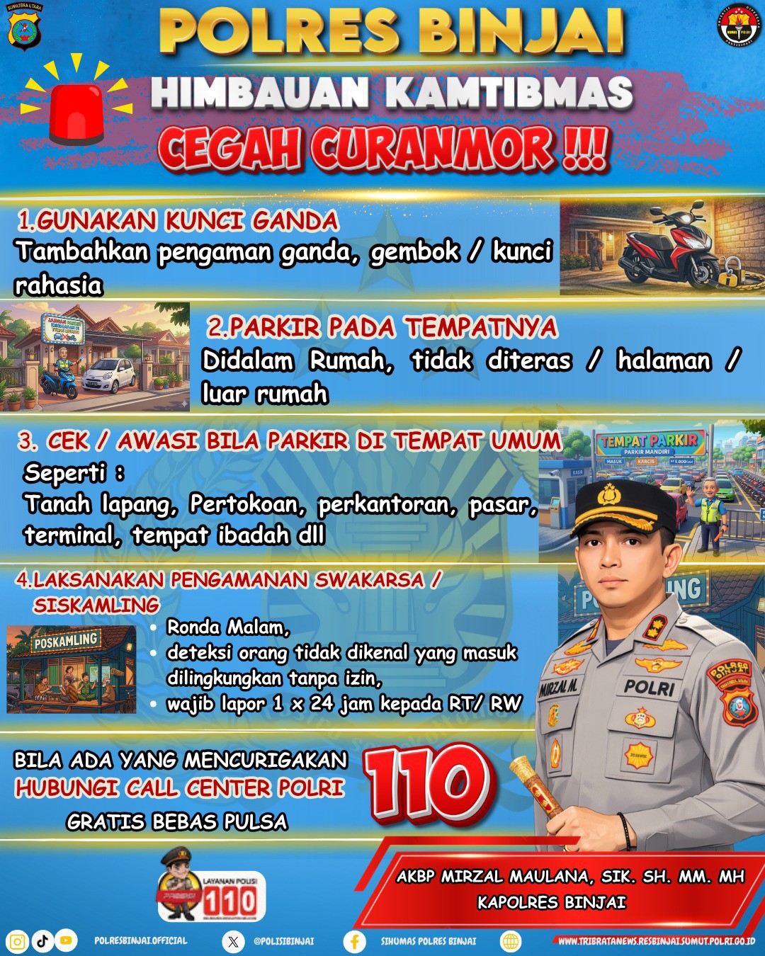Polres Binjai Intensifkan Imbauan Kamtibmas, Dorong Peran Masyarakat Cegah Kejahatan