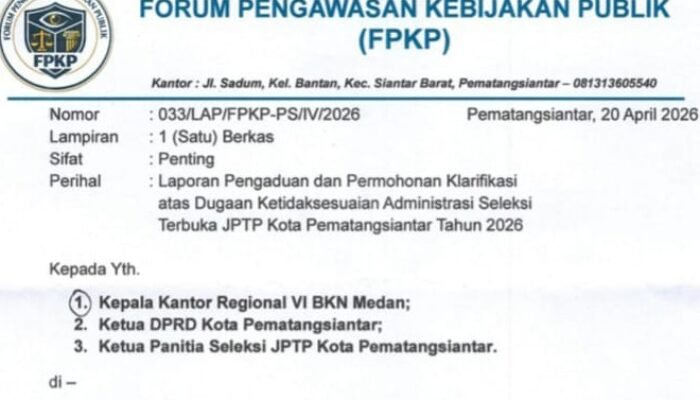 pengaduan dugaan kecurangan seleksi jabatan pimpinan tinggi masuk ke dprd siantar