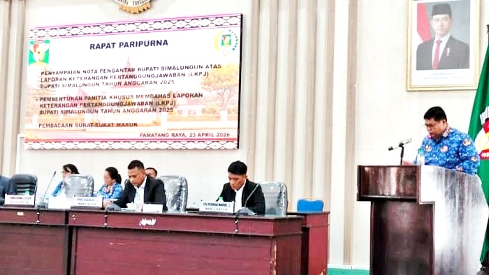 Pemkab Simalungun Sampaikan Nota Pengantar LKPj 2025 di DPRD, Soroti Kinerja dan Tantangan Daerah