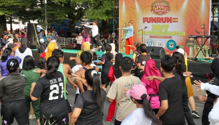 ratusan peserta ikuti fun run 7k di kota siantar