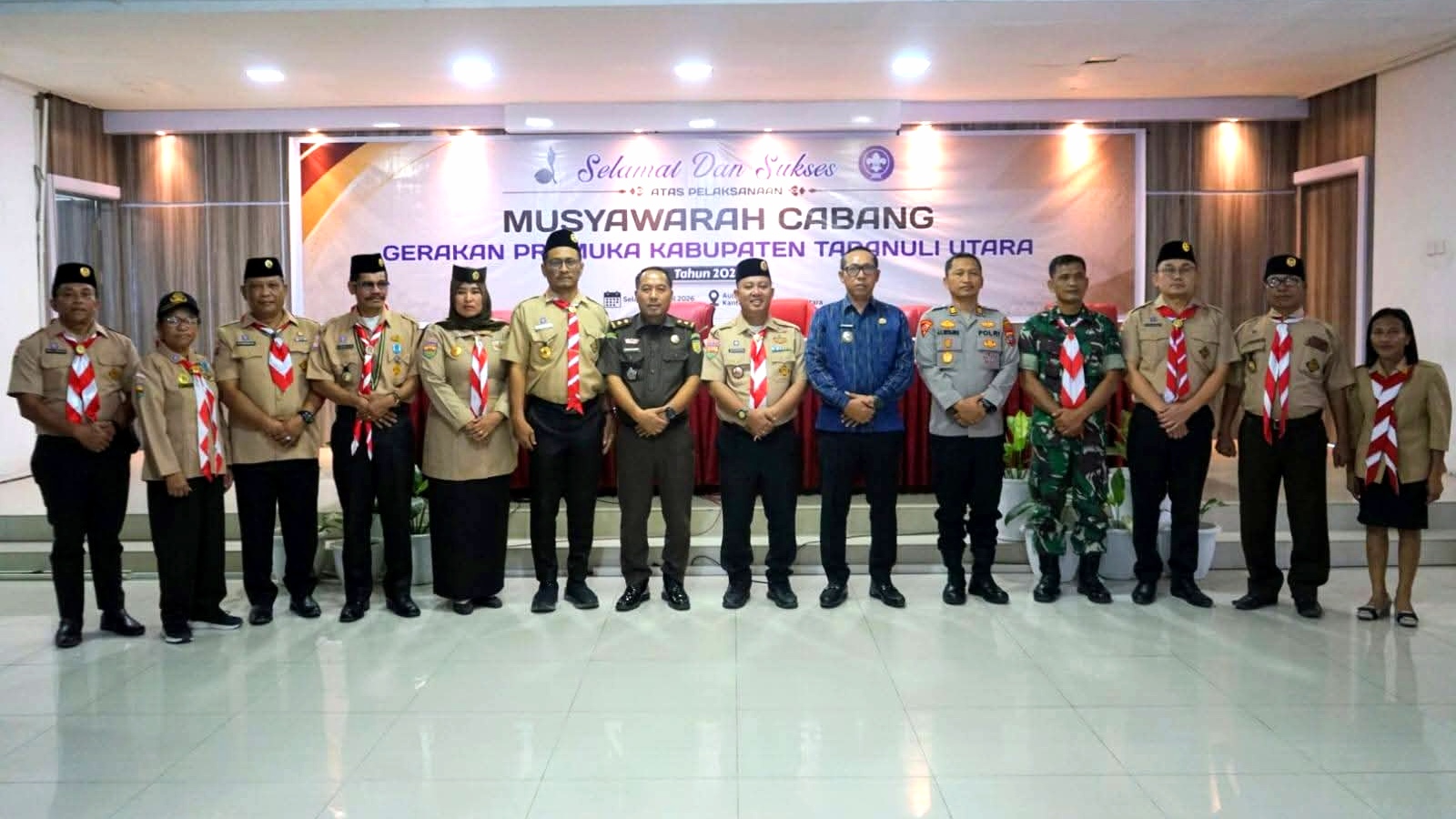 Bupati Taput Buka Muscab Pramuka, Tekankan Pembentukan Karakter Generasi Muda