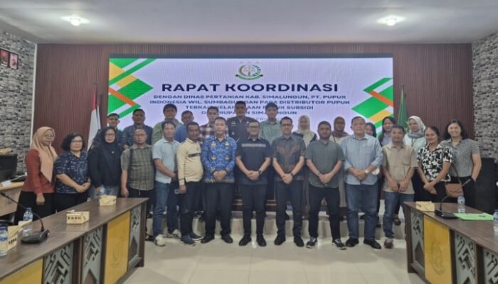 pupuk langka di simalungun, kajari pimpin rapat lintas sektoral