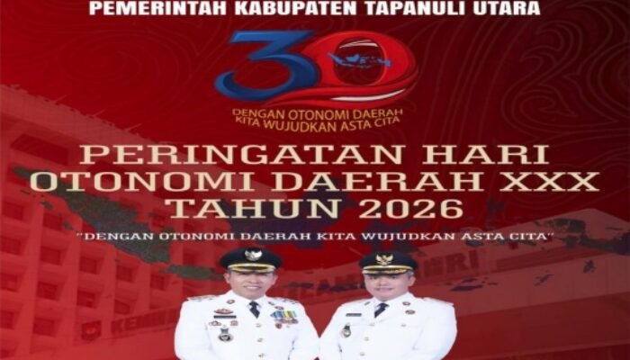 hari otonomi daerah 2026, pemkab taput ajak warga perkuat gotong royong