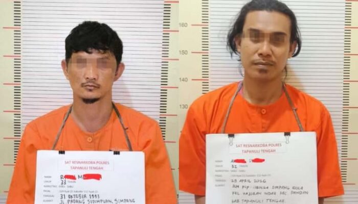 sehari dua pengedar sabu ditangkap polisi di tapteng, puluhan paket diamankan