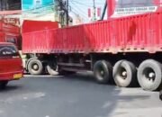 truk gandeng 22 roda kembali masuk inti kota pematangsiantar, dishub minta warga melapor