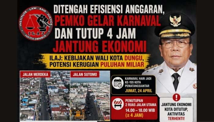 penutupan jalan saat karnaval hut ke-155 pematangsiantar disorot, dinilai berpotensi ganggu aktivitas ekonomi