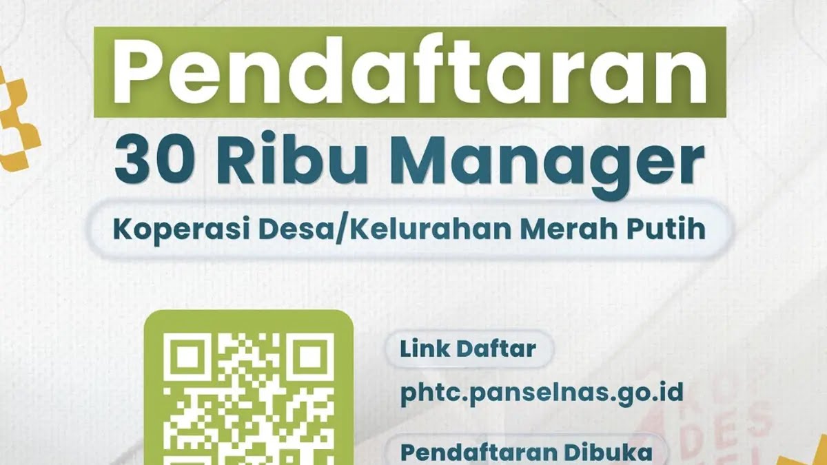 Lowongan Manajer Koperasi Desa Merah Putih 2026 Resmi Dibuka, 30.000 Formasi untuk Lulusan D4-S1