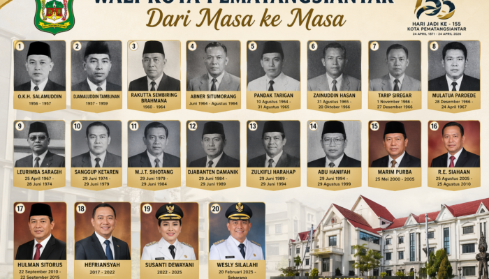 siantar rayakan hari jadi ke-155, ini sosok wali kota dari masa ke masa