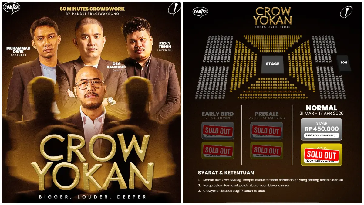 Tiket Fisik Ludes, RCTI+ Siarkan Eksklusif Komedi \'Crowyokan\' Pandji Pragiwaksono
