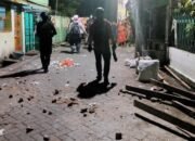 gerombolan geng motor serang asrama polisi di makassar, satu pelaku diamankan warga