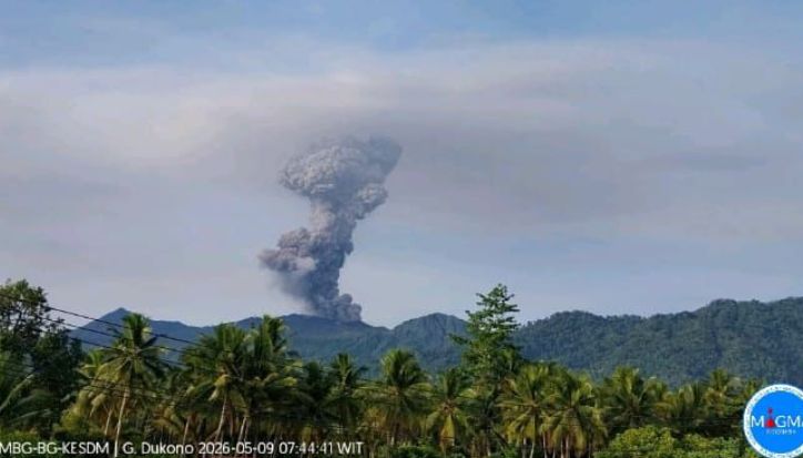 Pencarian Pendaki Hilang di Gunung Dukono Dilanjutkan