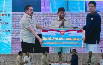 prabowo saksikan penyerahan rp10,27 triliun hasil penertiban kawasan hutan