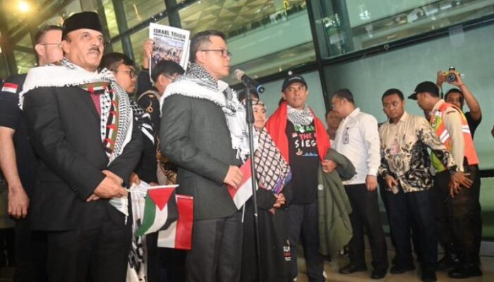 sembilan wni korban penahanan israel di laut mediterania tiba di tanah air