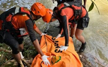 lima hari pencarian, korban hanyut di sungai batang toru ditemukan meninggal dunia